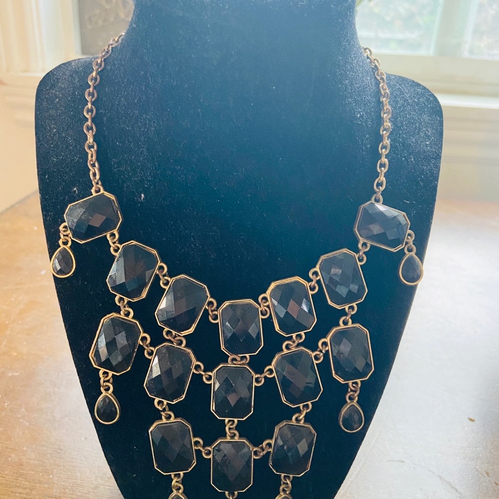 Black Statement Necklace Necklace - image 3